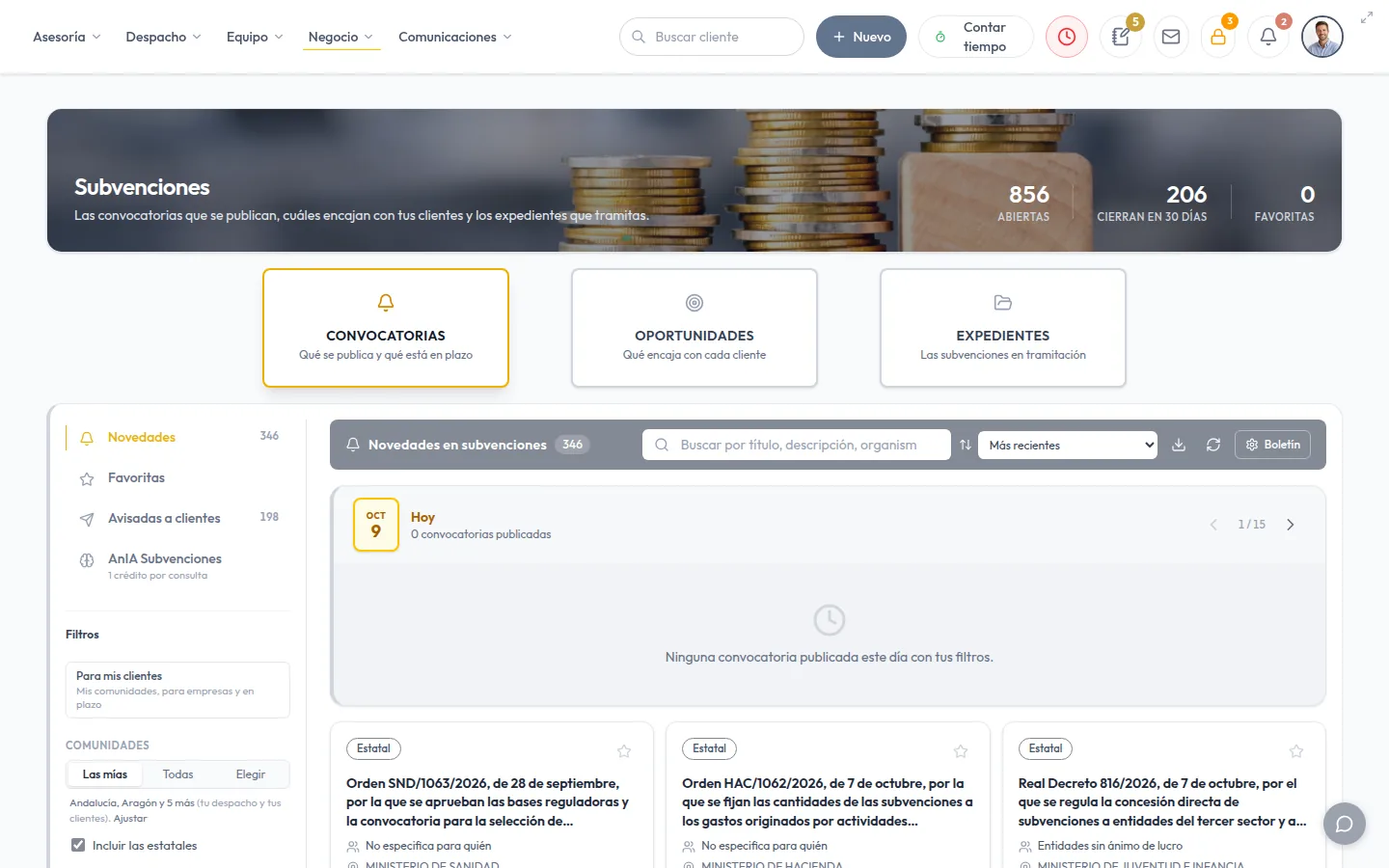 Subvenciones que encajan con cada cliente de la asesoría