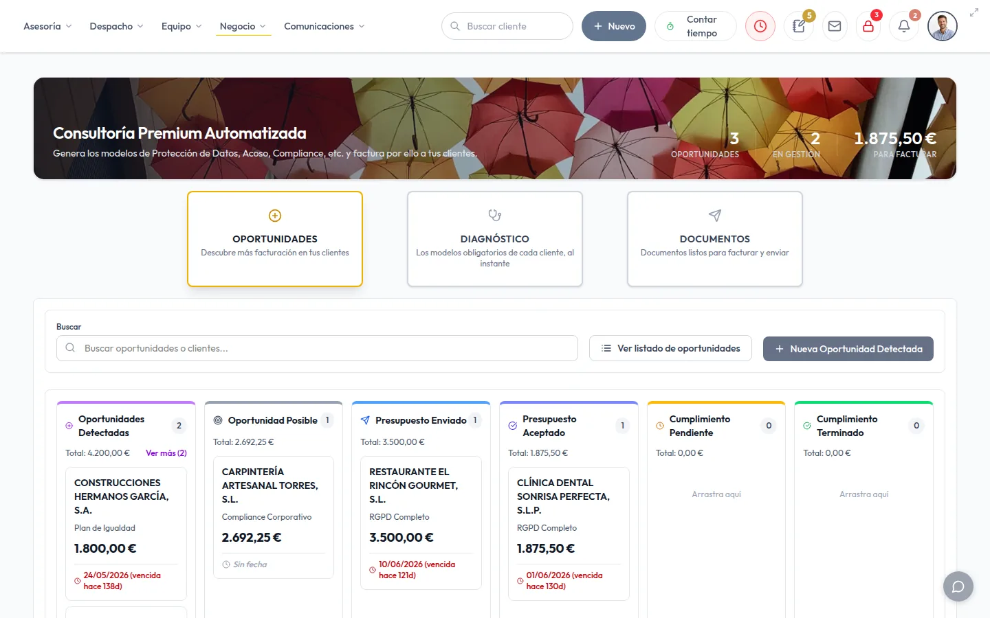 Consultoría para clientes: documentación de protección de datos preparada